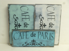 $25. CAFE DE PARIS: 6" X 12"