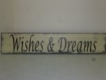 $35. WISHES & DREAMS: 6" X 26"